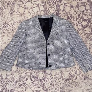 Tahari Boucle Tweed Cropped Blazer